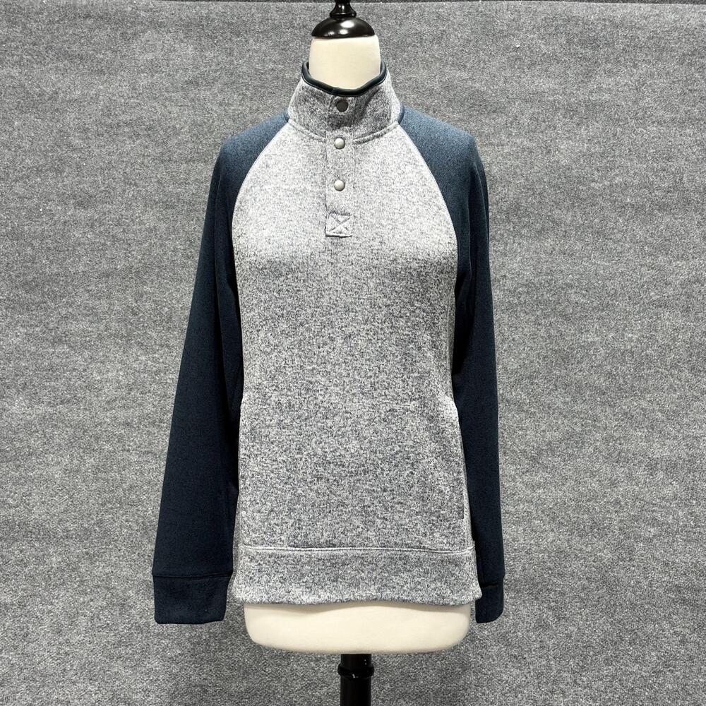 Sonoma Goods For Life Sweater Mens Small Gray Blue Quarter Snap Fleece Pullover